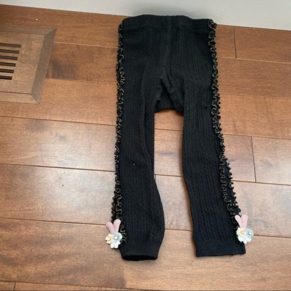 Warm knit baby girl tights size 12m & 24m - Picture 6 of 9